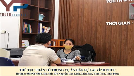 Thủ tục phản tố trong vụ án dân sự tại Vĩnh Phúc